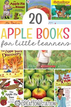 20 apple books for little learners to read in the fall, winter and spring