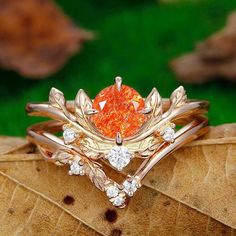 Engagement Ring Metal Type: 925 Sterling Silver, Soild 10k Gold, Solid 14k Gold, Solid 18k Gold Center Stone:  Nature Sunstone Center Carat Weight: Round Cut 1.5CT (6*8mm) Side Stone: Moissanite Side Carat Weight:  Round Cut 0.1ctw Band Width: 1.35mm Wedding band  Side Stones: Moissanites - 0.05ctw (DEF, VVS1)  Band Width: 1.45mm SKU: YFXR0554+YFXBR0603- sunstone Accessories: *Shipped with beautiful ring box; *Directly price from Manufacturer, 1/3 the price from Jewelry Store; - Ethically Sourced 35mm Wedding, Twist Ring, Ring Metal, Beautiful Ring, Ring Box, 10k Gold, Jewelry Store, Nature Inspired, Beautiful Rings