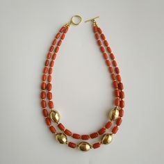 < Orange coral necklace with brass beads > The product is made according to the model of authentic Ukrainian jewelry. The coral is natural, from the bottom of the Pacific Ocean. > Necklace length - 36 cm (14.1 in) > Necklace weight - 40 gm Ukrainian Jewelry, Ceramic Hearts, Necklace Ceramic, Jewellery Sale, Ethnic Necklaces, Brass Beads, Beads Jewellery, Jewelry Sale, Orange Coral