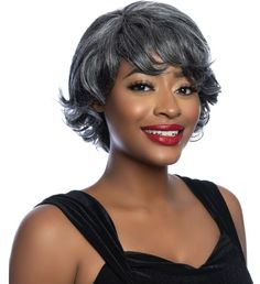 Mane Concept 100% Unprocessed Human Hair Full Wig 11A SOFT FEATHERED WAVE 10 TR1184 - Elevate Styles Wig With Swoop, Vivica Fox, Tight Curls, Full Wig, Side Bangs, African American Hairstyles, Full Wigs, Cortes De Pelo, Natural Hair