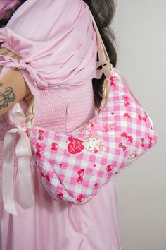 Our Shabby Chic Handbags are handmade with love and quilted cotton featuring nostalgic designs. This vintage-inspired handbag features an inner pocket, complimentary satin ribbons and pink, gold, or silver hardware. Practical and stylish, perfect for everyday travel! Webbing straps are adjustable so you can wear it in different ways - over the shoulder and cross body-style. Dimensions: 12.5 x 6 inches Luxury Vintage Pink Shoulder Bag, Cheap Handmade Pink Bags, Pink Purse With Ribbons, Affordable Pink Practical Bag, Cheap Practical Pink Bags, Beautiful Pink Purses, Affordable Practical Pink Bag, Pink Bag Handbag, Cheap Retro Pink Shoulder Bag