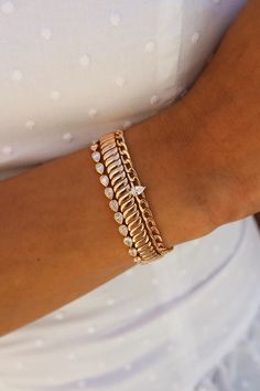 18k gold Zoe bracelet - New Style, worn and loved by the chicest woman around the world.  #AKZOEB