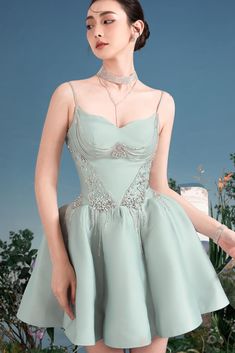 Caesar Cami Dress MEAN BLVD Mint Green Dress Outfit Casual, Green Dress Outfit Casual, Mint Green Dress Outfit, Green Dress Outfit, Mint Green Dress, Mean Blvd, Stylish Blouse Design, Pretty Prom Dresses, Stylish Blouse