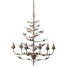 a chandelier with candles in the shape of a tree