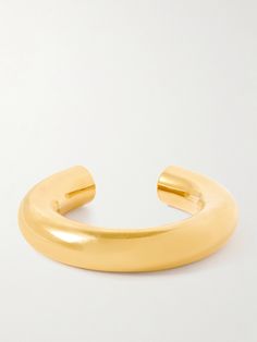 Uncommon Matters' 'Swell' cuff is crafted from gold-plated brass for a lightweight feel. It has an oversized, exaggerated shape with defined edges. Bold Jewelry, Raffia Bag, Feel It, Summer Hats, Beauty Accessories, Clothes Collection, Shop Sandals, Womens Jewelry Bracelets, Fashion Bracelets