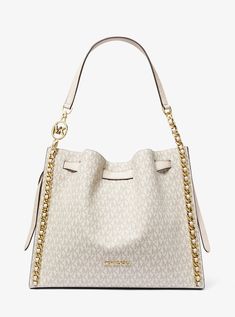 Chic Michael Kors Bag With Logo, Michael Kors Shoulder Bag With Logo, Chic Michael Kors Shoulder Bag With Logo, Modern Travel Bag With Chain Detail, Michael Kors Everyday Shoulder Bag With Logo, Michael Kors Shopping Bags With Chain Strap, Chic Michael Kors Shoulder Bag With Chain Strap, Everyday Michael Kors Shoulder Bag With Chain Strap, Trendy Michael Kors Bag With Chain Strap