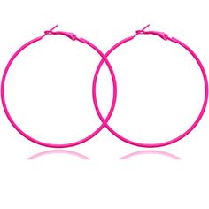 Never Worn Bright Pink Hoop Earrings. Great For 80's/90's Themed Parties! Hot Pink Hoop Earrings, Pink Hoop Earrings, Pink Car, Neon Pink, Bright Pink, Body Jewelry, Pink Ladies, Hot Pink, Hoop Earrings