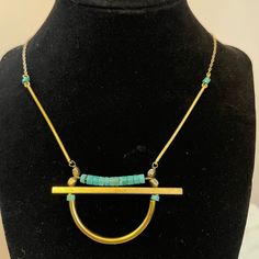 Brass And Turquoise Boho Geometric Necklace Nwot Refer To Photos For Measurements And Details. Turquoise Brass Necklaces For Jewelry Making, Turquoise Metal Necklace With Adjustable Chain, Turquoise Necklace With Adjustable Metal Chain, Adjustable Turquoise Metal Necklace, Adjustable Turquoise Brass Necklace, Turquoise Boho, Boho Geometric, Geometric Necklace, Ear Jewelry