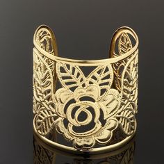 This cuff bracelet makes a standout addition to your bracelet collection. Featuring beautiful delicate cutout design for added style. Cuff is one size fits all. This piece is adjustable Party Wear For Women, Cheap Bracelets, Womens Bangles, Musical Jewelry, Wide Cuff Bracelets, Bangles Style, Adjustable Bangle, Engraved Bracelet, Cross Bracelet