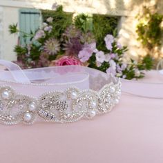 Adjustable Embellished Bridal Belt For Wedding, Adjustable Beaded Bridal Belt For Wedding, Elegant Adjustable Embellished Bridal Belt, Wedding Belts And Sashes Pearl, Elegant Embellished Adjustable Bridal Belt, Elegant White Bridal Belt With Pearl Embroidery, Elegant Beaded Bridal Belt, Elegant Beaded Fitted Bridal Belt, Fitted Crystal Bridal Belt Embellished