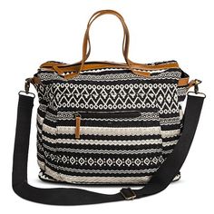 Diaper Bag Option: Women's Aztec Print Tote Handbag - Black Bohemian Handbags, Style Inspiration Spring Summer, Handbag Black, Aztec Print, Print Tote