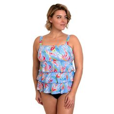 Cute Plus Size, Tummy Slimmer, Plus Size Fits, Tankini Swim Tops, Swim Tankini, Soft Bra, Three Tier, Tankini Top, Swim Top