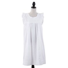 Skillfully tailored from crisp, quality cotton, this pretty White Cotton Nightgown With Embroidered Design is a great addition to your sleepwear. It's thoughtfully detailed with subtle embroidery and a smart cut that creates a flattering style no matter your body type. Soft and light, it's the perfect item to keep cool during hot nights. White Cotton Nightgown, Subtle Embroidery, Cotton Nightgown, One Piece Clothing, One Piece Pajamas, Keep Cool, Embroidered Design, Leotards, Night Gown