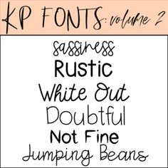 Looking for a variety of fonts to liven up your products, product covers, or your classroom resources? Check out KP Fonts!*Updated and re-vamped November 2019: If you own this set or the full bundle, re-download to receive the new fonts.Included:6 Hand-Drawn Fonts for personal and commercial useBy purchasing this product, you receive a single-person license to use these fonts for personal and commercial use!Did you know that when you purchase a product on TPT, you can earn money for future purchases? All you have to do is leave feedback on the purchased product! When you do so, you earn TPT credits. These TPT credits can be redeemed and used toward future purchases!Connect With MeEmail FreebiesPinterestInstagramFacebook Simply Safari, Safari Classroom, Fonts For Logos, Top Free Fonts, Fun Fonts, Hand Drawn Fonts, Handwriting Styles, Typography Hand Drawn