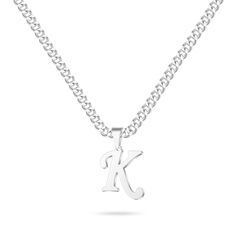 PRICES MAY VARY. CLASSIC INITIAL PENDANT NECKLACE: 20"+2.5" Cuban chain with silver initial pendant necklace, classic women mens initial necklace, perfect length and size to fit any occasions. Silver mens chain necklace makes it different from others, a unique women mens accessories add to jewelry collection. Give you a new fashion style different from other jewelry. MENS CHAIN NECKLACE: Made of high quality material, this silver mens chain initial necklace is with high polish surface and smooth Classic Silver Initial Pendant Chain Necklace, Silver Metal Initial Pendant Necklace, Classic Silver Chain Necklace With Initial Pendant, Silver Metal Chain Necklace With Initial Pendant, Silver Metal Initial Necklaces, Silver Initial Metal Necklaces, Silver Initials Metal Necklace, Silver Chain Necklace With Initial Pendant, Silver Metal Necklaces With Initials