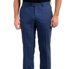 Hugo Boss Men's "T-Bryce" Tailored Blue 100% Wool Dress Pants Us 40r It 56 Product Details Retail Value: $245.00 This Is Authentic Hugo Boss Men's "T-Bryce" Tailored Blue 100% Wool Dress Pants Sku: Bb-2887 Model: 50412157 10208202 01 423 Country/Region Of Manufacture: Turkey Material: 100% Wool Measured Waist: 40" Rise: 10.75" Inseam: Unhemmed Leg Opening: 7.75" Blue Slim Fit Bottoms With Straight Hem, Casual Blue Business Pants, Blue Casual Business Pants, Semi-formal Blue Dress Pants With Pockets, Casual Blue Pants For Semi-formal Occasions, Tailored Blue Cotton Pants, Blue Tailored Cotton Pants, Slim Fit Straight Hem Blue Pants, Blue Slim Fit Pants With Pockets