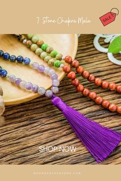 7 Stone Chakra Mala. Activate, align, and prepare to be amazed as this mala necklace will help you achieve balance across your body, mind, and spirit. Get inspired with the meaning of the mala beads and invite them to your meditation. Malas and meditation go hand in hand. and help you to enhance your spiritual practices. We offer a great variety of meditation tools, Japa mala 108 beads and 27. Our malas are handcrafted and hand-knotted using natural stones. Check our website to see more>> Spiritual Crystal Necklaces With Colorful Round Beads, Holistic Round Beads Jewelry For Yoga, Rainbow Round Beads Necklace For Healing, Spiritual Jewelry With 108 Beads For Yoga, Multicolor 8mm Spiritual Beads, Spiritual 108 Beaded Jewelry For Yoga, Holistic Yoga Jewelry With 108 Beads, Healing Crystal Necklaces With Colorful Round Beads, Rainbow Spiritual Necklace For Meditation