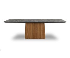 Taavi 94" Dining Table Natural Teak - Scandinavian Designs Industrial Cafe, Stone Dining Table, Contemporary Dining Table, Rectangle Dining Table, Teak Dining Table, Leaf Table, Wood Surface, Modern Forms, Black Top