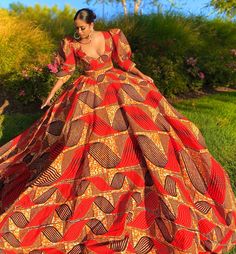 This design is made to order Mesmerize everyone with this vibrant African print ball gown. It is an eye-catching gown that makes this a standout piece for any event. Long Sleeve Black Gown, Ankara Prom Dress, Gown Ankara, African Party Dresses, Dashiki Dress, African Fabric Dress, Dress Ankara, African Prom Dresses, Ankara Gown