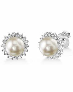 These beautiful pearl earrings feature two lustrous AA+ quality 7.0-7.5mm white Akoya pearls, imported directly from the pearl farms of Japan. The pearls are mounted on 14K gold with dazzling SI clarity diamonds.
These earrings can be customized to your specifications by choosing from the options on the right. Akoya Pearl Drop Earrings In Pearl White, Classic Pearl Pendant Earrings, Formal Round Akoya Pearl Earrings, Classic Pearl Earrings With Pearl Pendant, Classic White Pearl Earrings With Cubic Zirconia, Classic White Cubic Zirconia Pearl Earrings, Anniversary Pearl Bridal Earrings With Diamond Accents, Anniversary Pearl Earrings With Pearl Charm, Fine Jewelry Akoya Pearl Pear-shaped Earrings