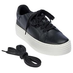 Elevate your everyday style with the Joy Mangano Joy Performance Comfort Leather Sneakers. These chic platform sneakers are crafted from premium leather and designed specifically with podiatric insole technology to ensure unparalleled comfort throughout your day. 

- Material: Premium Leather
- Color: Black
- Size: 8 1/2
- Gender: Female
- Age Group: Adult
- Features: Podiatric insole for enhanced comfort, trendy platform design

Perfect for adding a sophisticated touch to your casual outfits, t Lace-up Synthetic Wedge Sneakers With Rubber Sole, Synthetic Platform Sneakers With Round Toe, Synthetic Platform Sneakers With Rubber Sole, Casual Platform Sneakers For Walking, Comfortable Lace-up Platform Sneakers, Casual Lace-up Platform Sneakers For Walking, High-top Platform Sneakers For Walking, Lace-up Synthetic Platform Sneakers For Walking, Comfortable Black Platform Sneakers