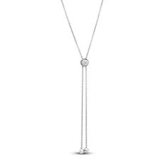 This versatile boule bolo necklace adjusts to suit any style and any outfit. Sterling silver Polished, hollow boule pendant Cable chain with sliding bolo clasp; adjusts to 30.5 inches Made in Italy From the Italia D'Argento collection Adjustable Box Chain Necklace With Round Shape, Adjustable Round Box Chain Necklace, Adjustable Sterling Silver Pendant Drop Necklace, Timeless Sterling Silver Lariat Necklace, Elegant Silver Necklace With Interchangeable Details, Elegant Adjustable Necklace With Interchangeable Details, Adjustable Silver Jewelry With Detachable Pendant, Formal Toggle Necklace, Elegant Adjustable Lariat Necklace With Round Pendant