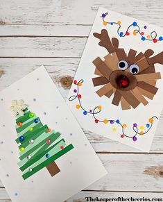 paper plate christmas tree and reindeer craft for kids