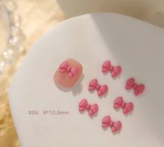 Nail Charm Pink Bow 2pcs/bag Premier Nail Supply Opi Fall, Nail Charm, Young Nails, Liquid Nails, Lines On Nails, Gel Art, Beyond Beauty, Rhinestone Art, Nail Forms