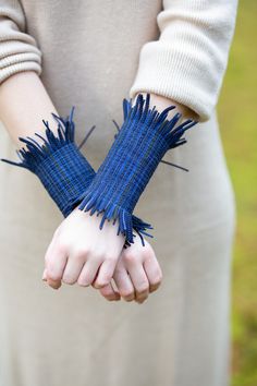 This Unisex Blue Wrist warmers created for stylish and extraordinary look with bohemia spirit and will make you feel like you are real style icon! Fingerless Mitts fabric is totally unique, created from satin straps stitched together, can be personalized. - MATERIALS Handmade fabric - Polyester 49%, Satin 49%, 1% silk, 1% metal. - SIZE (personalizable) Wrist measurement - 18cm / 7 in Length - 16 cm / 6.2 in *The wrist warmers measurements are optional. - CLOSURE - Wrist warmers are fastened thro Blue Cuff Bracelet For Festival, Blue Cuff Bracelets For Festivals, Blue Cuff Bracelet For Festivals, Bracelet Wrist Tattoo, Blue Shades Colors, Sewing Factory, Bracelets Vintage, Womens Cuff Bracelets, Bracelet Wrist