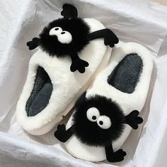 Step out in style and comfort with these Funny Women's Plush Home Cotton Slippers. Soft bottom won't drag on the ground. Feel fabulously cozy and take on your day with confidence! How to Choose the Right Size: To ensure the perfect fit, please follow these steps: Measure the length of your foot while standing, with your foot firmly on the floor and parallel to your other foot. Select the size corresponding to the measured length. Please note that our shoes are sourced internationally and may have different measurements compared to what you are accustomed to. If you have wide feet, we recommend selecting a larger size for a more comfortable fit. Please avoid measuring the insole length, as it differs from the actual foot length. 36-37---heel to toe 23cm/9.06in---fit 35-36 feet 38-39---heel Super Soft Black Indoor Slippers, Fun Round Toe Slippers For Winter, Fun Round Toe Winter Slippers, Playful Slip-on Winter Slippers, Fun White Slip-on Slippers, Winter Fun Non-slip Slippers, Fun Non-slip Winter Slippers, Slippers Funny, Funny Slippers