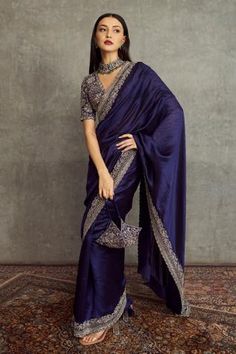 Shop for Jayanti Reddy Purple Silk Saree With Embroidered Blouse for Women Online at Aza Fashions Jayanti Reddy Saree, Purple Silk Saree, Jayanti Reddy, Celebrity Casual Outfits, Purple Saree, Fancy Sarees Party Wear, Indian Saree Blouses Designs, Silk Saree Blouse Designs, Indian Fashion Saree