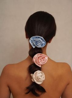 Upgrade your hair game with our Handmade Satin Scrunchie Ties, beautifully crafted into elegant rose shapes. Perfect for all hair types, these stylish hair ties offer a gentle, non-damaging hold. Supportive and friendly, we're here to enhance your everyday elegance. Checkout our other listings by visiting our store https://www.etsy.com/de-en/shop/Luvertta Luvertta's rose scrunchies can be worn in your hair or around your wrist. It is the perfect hair everyday hair accessory.    Product Dimension Satin Hair Accessories, Hair Everyday, Flower Scrunchie, Rose Hair Clip, Everyday Hair, Hair Stores, Rose Hair, Light Spring, Everyday Hairstyles