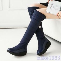 ad eBay - Women's warm waterproof  Long Snow Boots Over Knee High Boot Pull on Flats Boots - Buy Now, click the link (eBay) Luxury Knee-high Heeled Boots With Rubber Cap, Boot Pulls, Women Shoes Online, Comfortable Flats, Flat Boots, Women's Footwear, Boot Shoes Women, Snow Boots, Knee High Boots