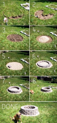 how to build a fire pit in the yard