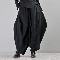 Black Carrot, Genie Pants, Linen Harem Pants, Carrot Pants, Black Harem Pants, Free Spirited Woman, Harem Pants Women, Oversized Dress, Women Pants Casual