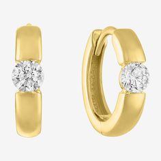 Features: Quick ShipDiamond Clarity: I1-I2Earring Back: HingedSetting: ProngShape: RoundStone Cut: RoundDiamond Color: G-HMetal Color: YellowRounded Carat Weight: 1/3 Ct. T.w.Care: Wipe CleanStone Type: 2 Lab Grown DiamondAuthenticity: Lab Grown DiamondBirthstone: April BirthstoneEarrings Style: Hoop EarringsMetal: 10k GoldCountry of Origin: Imported Classic Gold Hoop Earrings With Brilliant Cut, Classic Gold Hoop Earrings With Prong Setting, Gold Hoop Diamond Earrings With Halo Design, Classic Huggie Earrings With Bail, Classic Gold Huggie Earrings With Brilliant Cut, Classic Gold Hoop Earrings With Halo Design, Classic Gold Diamond Earrings With Bail, Vvs Clarity Small Hoop Yellow Gold Earrings, Yellow Gold Small Hoop Earrings With Vvs Clarity