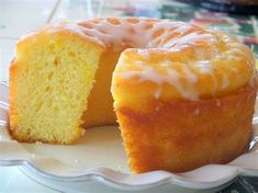 a bundt cake with a bite taken out of it