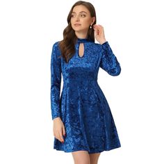 Allegra K Women's Keyhole Neck Dresses High Waist Long Sleeve Christmas Velvet Swing Mini Dress Product Details Size: Medium Color: Royal Blue Brand: No Brand Mpn: A23062700ux0829 Upc: Does Not Apply Ean: Does Not Apply * Department : Womens * Date First Available : July 22, 2021 * Manufacturer : Allegra K Holographic Dress, Womens Velvet Dresses, Midi Dress Fall, Velvet Dress Long, Dress Royal Blue, White Clothing, Long Sleeve Cocktail Dress, Dress Royal, Circle Dress