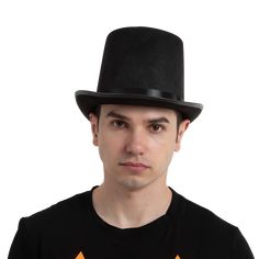 • It is made out of 100% high-quality polyester. Contains a classical black top hat for you to go with any style you like. This set is perfect for your playful look!• It is designed to look like a real magician and is perfect for any event.• Super durable and made with superior quality. • One standard size - fits most grown-ups. • Item# 21128-SL Black Top Hat For Costume, Fitted Black Hat Costume Accessories, Classic Halloween Costume Accessories, Black Fitted Top Hat For Costume, Fitted Black Top Hat For Costume, Classic Black Hat For Costume, Black Fedora Halloween Costume Hat, Black Fedora For Halloween, Black High Crown Costume Hat For Formal Occasions