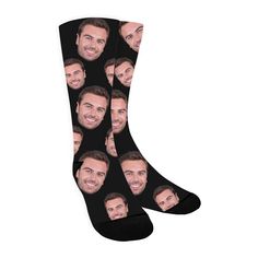 PRICES MAY VARY. Custom Socks----Steps: 1.Click " Customize Now"--2. Upload Your Picture--3. Add to Cart--4. Proceed to Checkout. You can upload photo with person face or pet, To ensure better printing, a picture with one or less than 2 faces is better, and a good resolution and visible face image is highly recommended. Printed Socks----Each sock is printable except the toe and heel, High Tech Printing picture socks, won't change color or drop off. Toe and heel is black and enough for comfortabl Funny Socks For Men, Person Face, Best Secret Santa Gifts, Best White Elephant Gifts, Socks Party, Team Socks, Custom Photo Blanket, Face Socks, Appreciation Ideas