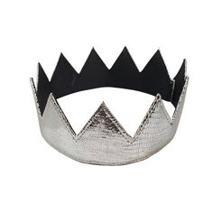 Silver Crocodile Leather Crown | Eyehunee Gothic Crown, Leather Crown, Black Crown, Crocodile Leather, Head Accessories, Whippet, Gold Leather, Gothic Fashion, One Size Fits All