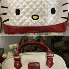 Questions? Leave A Comment Below! Hello Kitty Bags, Hello Kitty Bag, Vintage Bag, Vintage Bags, Leave A Comment, Shoulder Bags, Red White, Red And White, Hello Kitty