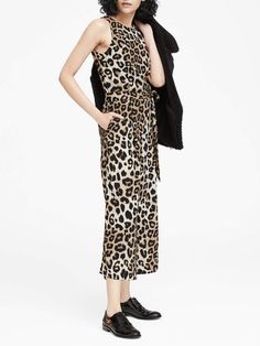 Banana Republic Leopard Print Cropped Wide-Leg Jumpsuit Chocolate Clothes, Lacoste Women, Back Neck, Matches Fashion, Spring Style, Perfect Woman, Printed Maxi, Wide Leg Jumpsuit, Cocktail Dress Party