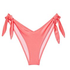 Victoria Secret Side Tie Bikini Bottom Chic Pink Tie-side Bottom Swimwear, Chic Pink Tie-side Swimwear, Chic Stretch Swimwear For Brunch, Stretch Beachwear Bottoms For Brunch, Summer Tie-side Bottoms For Brunch, Victoria's Secret Spring Beach Bottoms, Victoria's Secret Summer Party Bottoms, Victoria's Secret Beach Brief Bottoms, Victoria's Secret Beach Bottoms For Spring