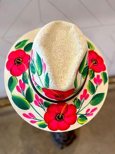 This stylish Sarasota Handpainted Hat is a must-have for any fashionista. Expertly handpainted with vibrant floral details, this straw hat adds a hint of color to any summer ensemble. Boasting a one-size-fits-all design, this hat is perfect for any summer outing. *﻿Available at our Bandit location Sarasota, Straw Hat, All Design, Must Haves, Straw, Hand Painted, Hats, Floral, Color