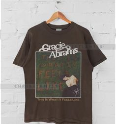 Abrams This Is What It Feels Like Album Tshirt, Gracie Music Fan Gift, Gracie T-shirt, Gracie Shirt,Vintage Gracie Gift for men women tshirt : 100% Cotton (fiber content may vary for different colors) .: Medium fabric (5.3 oz/yd² (180 g/m .: Classic fit .: Runs true to size HOW TO ORDER Pick you favorite design. Review the size & color charts above FIRST and then select shirt size and color from the dropdown menu. Indicate the birthday year in the personalization box. Please note size measuremen Big Time Rush, Retro 90s, Band Shirts, Tour Shirt, 로고 디자인, Unisex Tshirt, Dream Clothes, Looks Vintage, Gift For Men