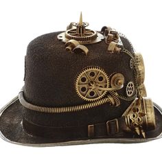 Attitude Studio Steampunk Time Traveler Goggles Top Hat Punk Style Adjustable Brimmed Hat, Adjustable Brimmed Punk Hat, Adjustable High Crown Steampunk Hat, Adjustable Brimmed Punk Style Costume Hats And Headpieces, Adjustable Short Brim Steampunk Hat, Adjustable Punk Visor Hat, Adjustable Punk Style Visor Hat, Punk Style Adjustable Visor Hat, Steampunk Time Traveler