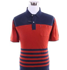 Brand New Tommy Hilfiger Mens Short Sleeve Stripe Polo Shirt Custom Fit (100% Cotton) 100% Authentic or Money Back Guaranteed !! FREE SHIPPING WORLDWIDE!!   You are bidding on a brand new (with tag) Tommy Hilfiger Mens Short Sleeve Stripe Polo Shirt. We are a Platinum Seller and bid with confidence.     Shipping: USA: USPS economy $0 International: USPS first class mail $0 (3-6 weeks) Our friends from Brazil, Italy, Russia and Eastern Europe: PLEASE READ Please note that shipping time takes MINI Classic Tommy Hilfiger Striped Tops, Fitted Tommy Hilfiger Polo Collar Top, Rugby Polo, Striped Polo Shirt, Tommy Hilfiger Man, Eastern Europe, Custom Fit, Men Short Sleeve, Casual Button Down Shirts