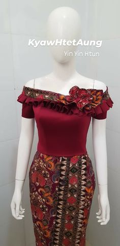 Myanmar Clothes, Burmese Clothing, Kids Frocks Design, Myanmar Dress, Batik Fashion, Fashion Top Outfits