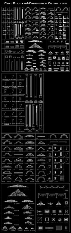 a black and white poster with many different types of lines on it's sides